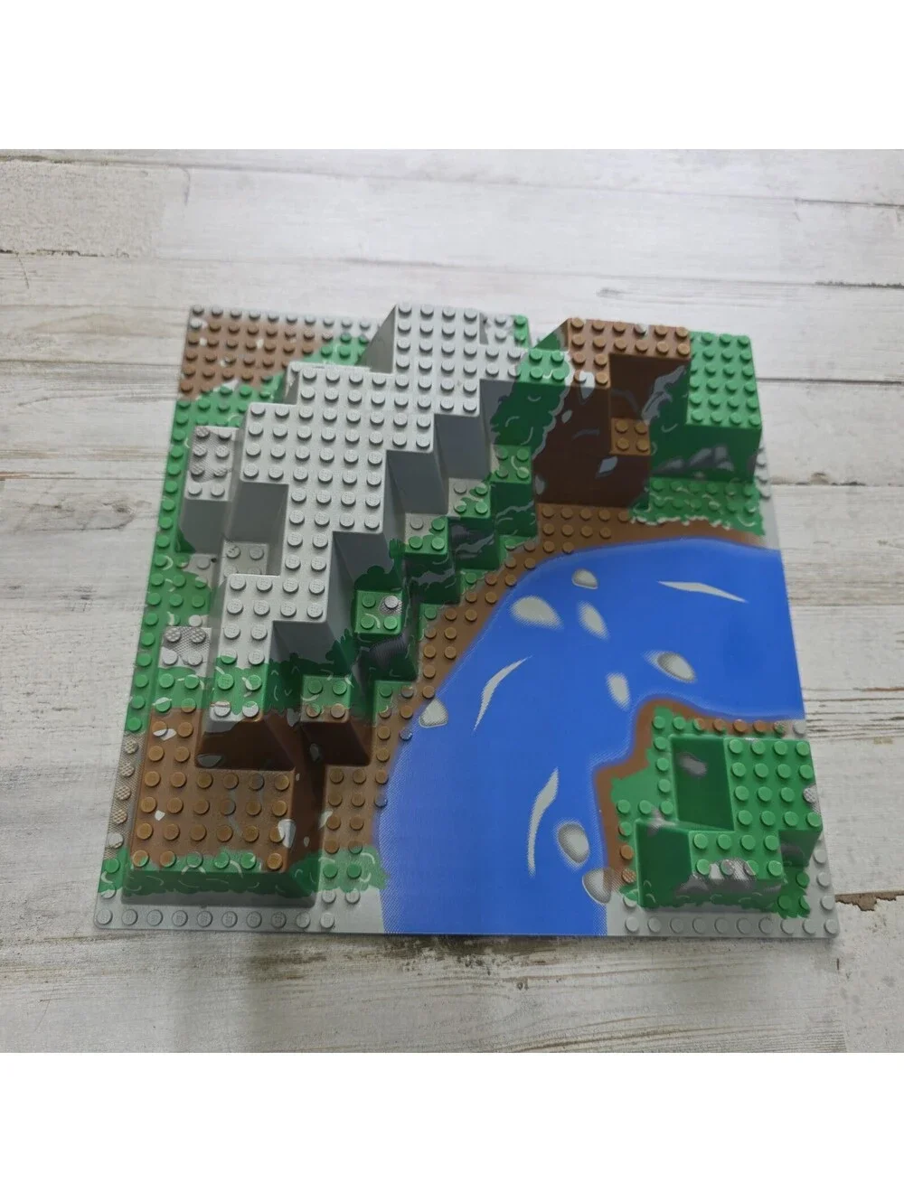 LEGO Raised Baseplate 6024px5 32 x 32 Mountain Canyon River Bend Vintage
